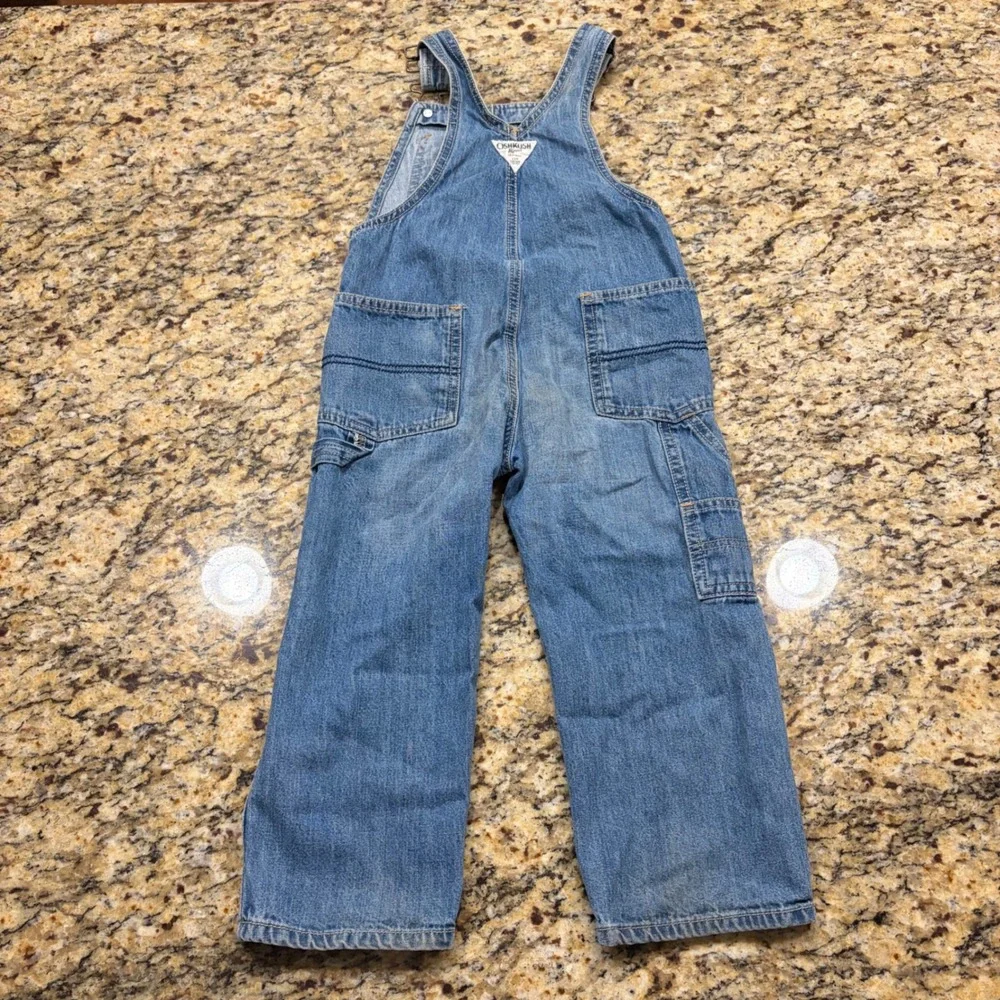 OshKosh Bgosh Toddler Boys Denim Overalls Blue Size 4T Bib Overalls v